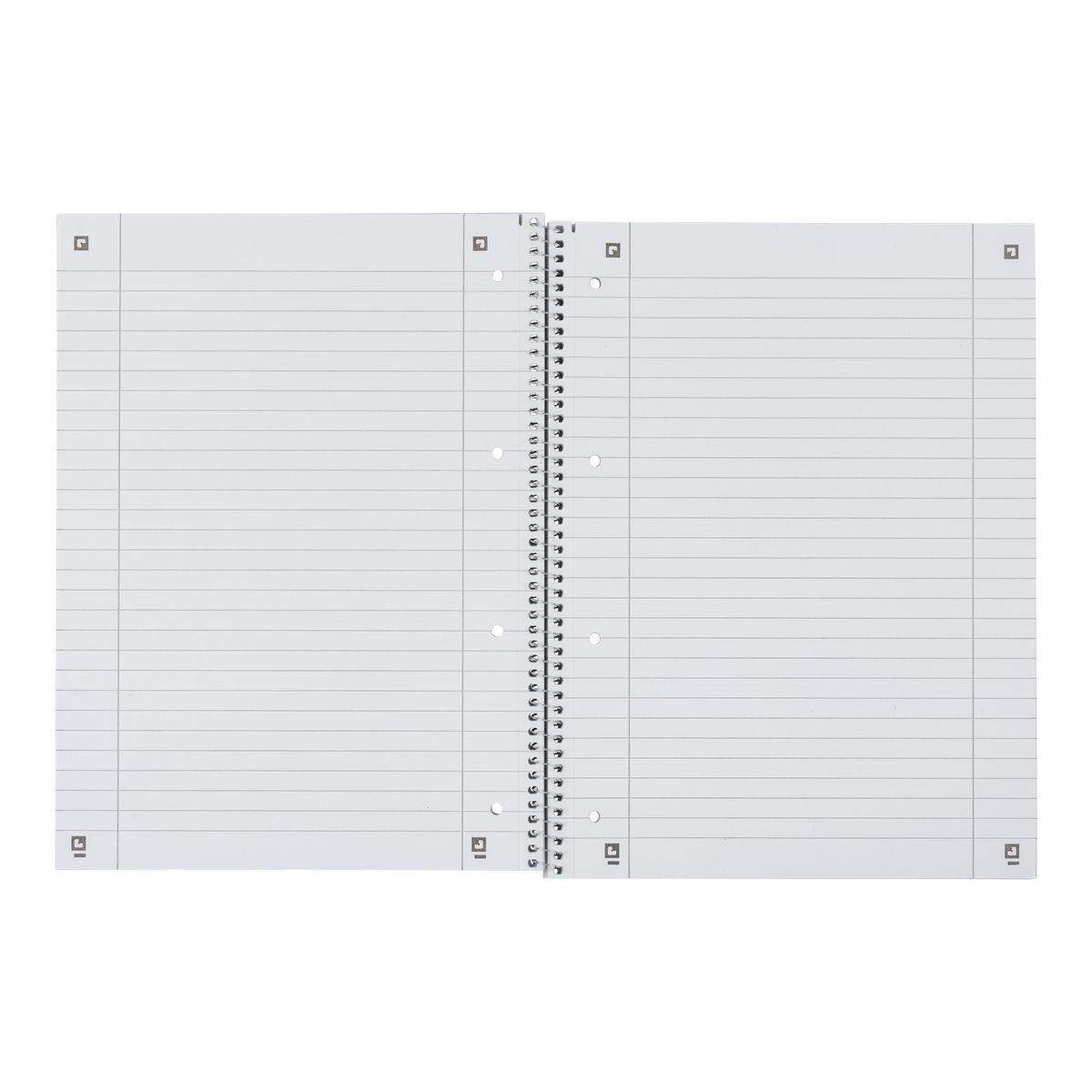Oxford Recycling Collegeblock A4+, 80 Blatt, liniert mit Doppelrand, 90 g/m², 4fach gelocht