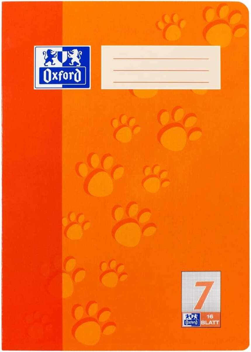 Oxford Schulheft A4, kariert, Lineatur 7, 16 Blatt