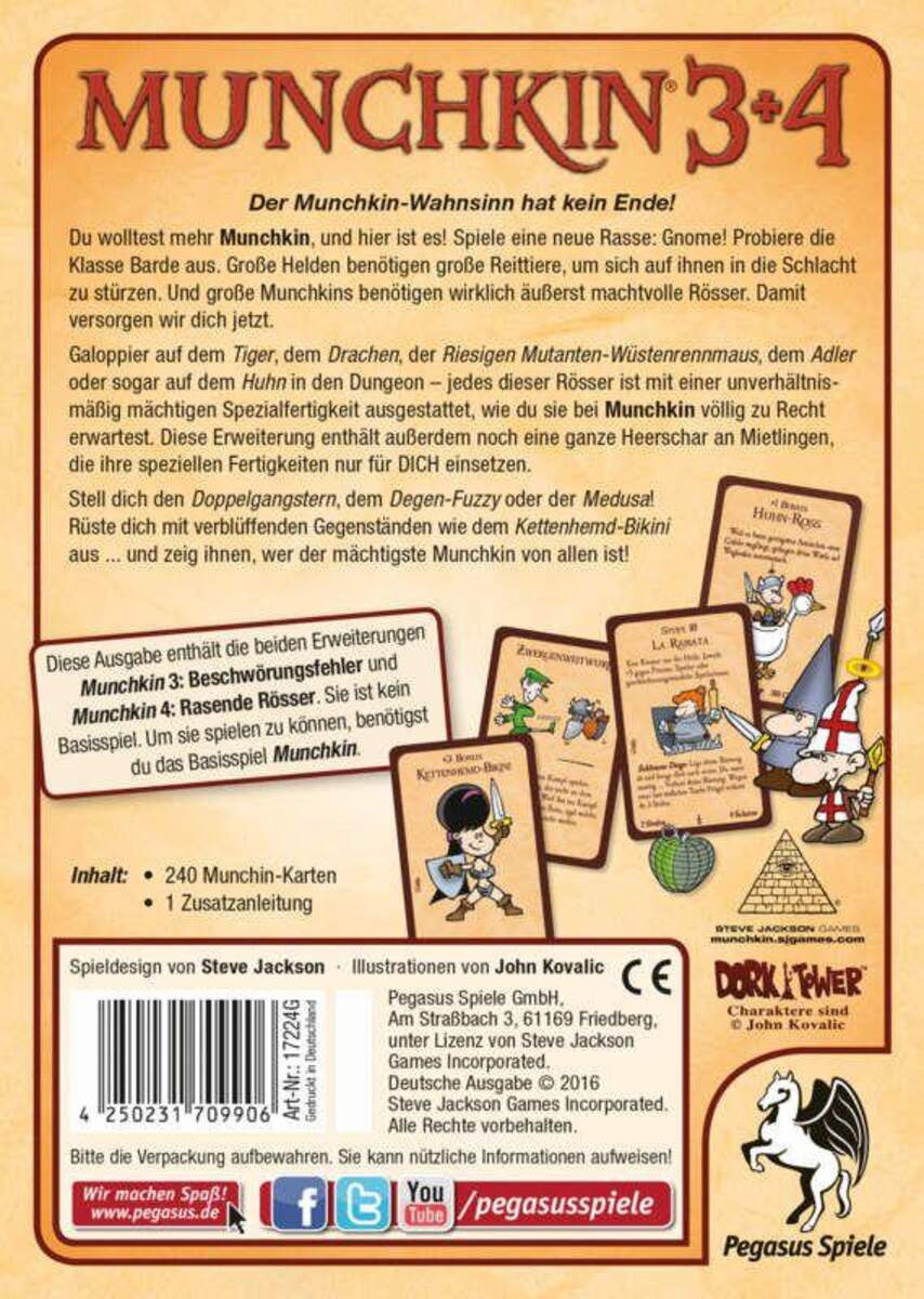 Pegasus Spiele Munchkin 3+4