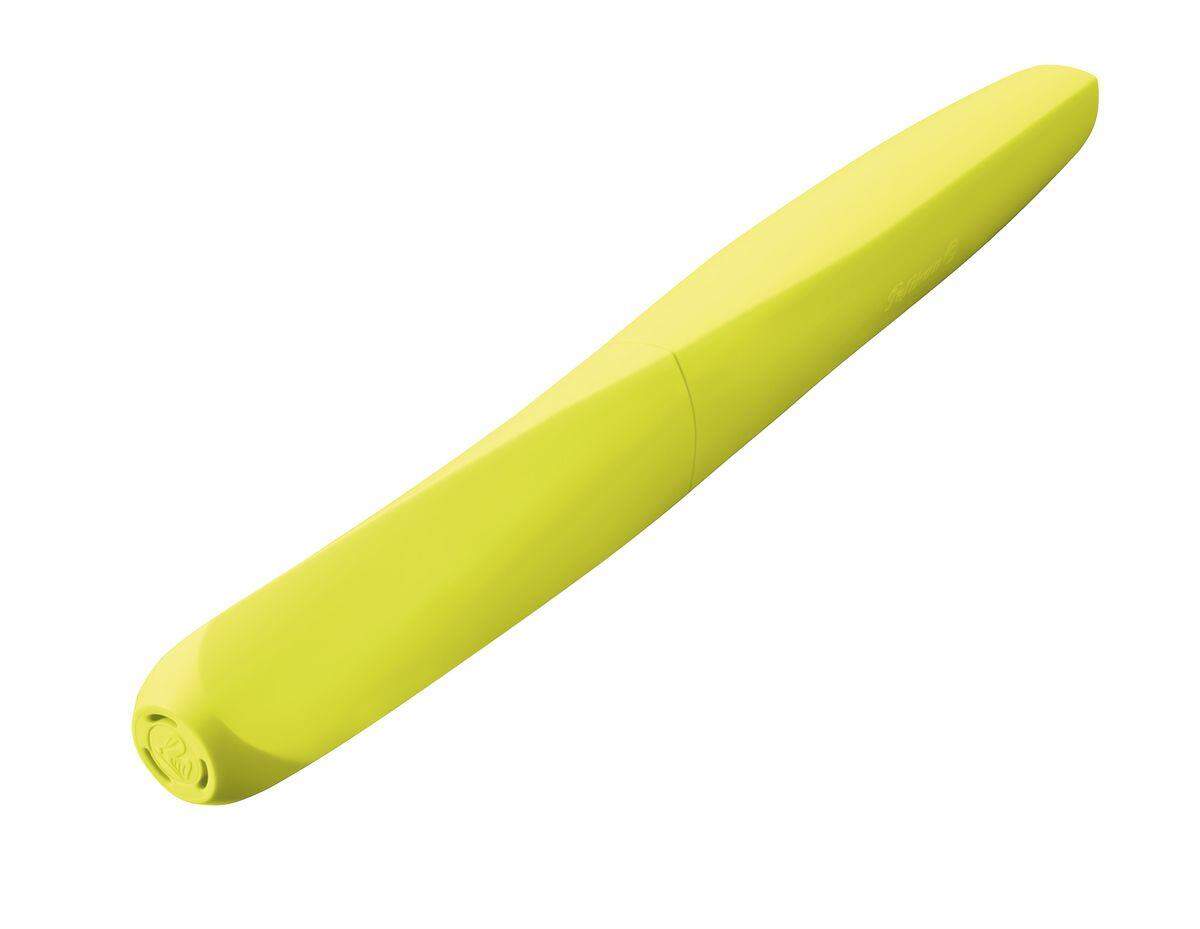 Pelikan Füller Twist Feder M, Neon Gelb, universell für Rechts- und Linkshänder