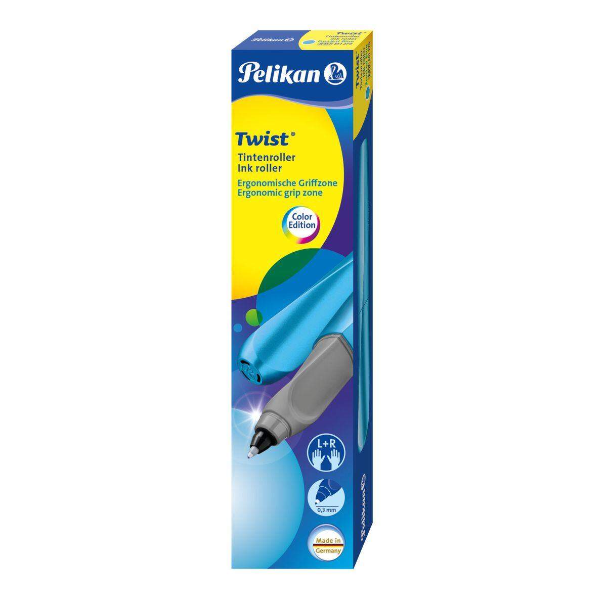 Pelikan Roller Twist, Frosted Blue universell für Rechts- und Linkshänder