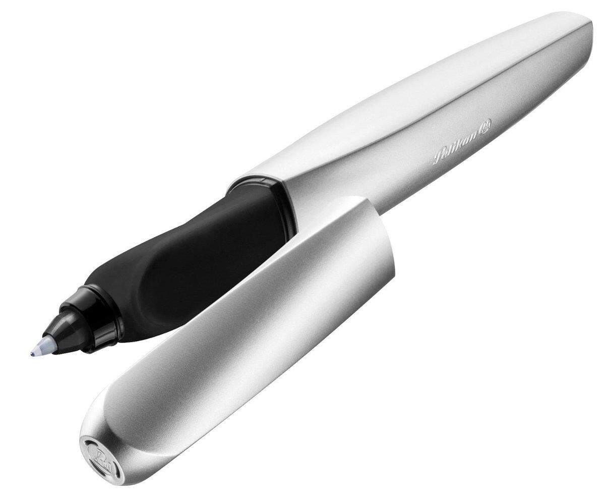 Pelikan Tintenroller Twist Silver, universell für Rechts- und Linkshänder
