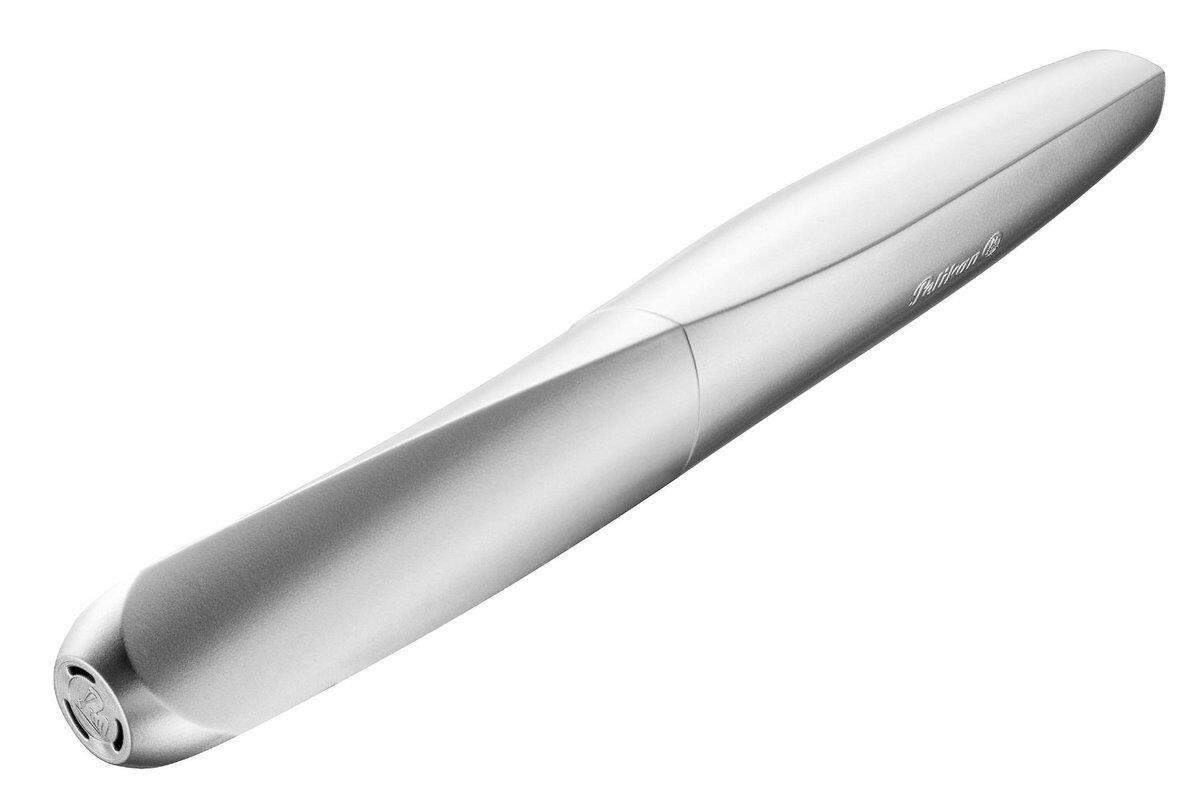 Pelikan Tintenroller Twist Silver, universell für Rechts- und Linkshänder