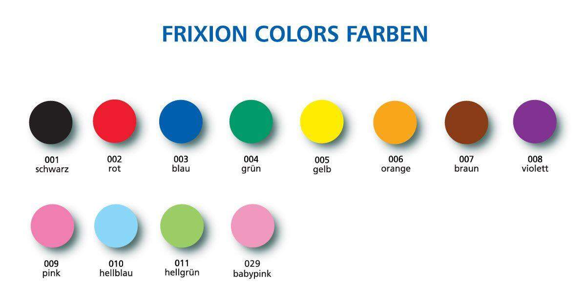 Pilot Fasermaler FriXion Colors, löschbar, 12er Set