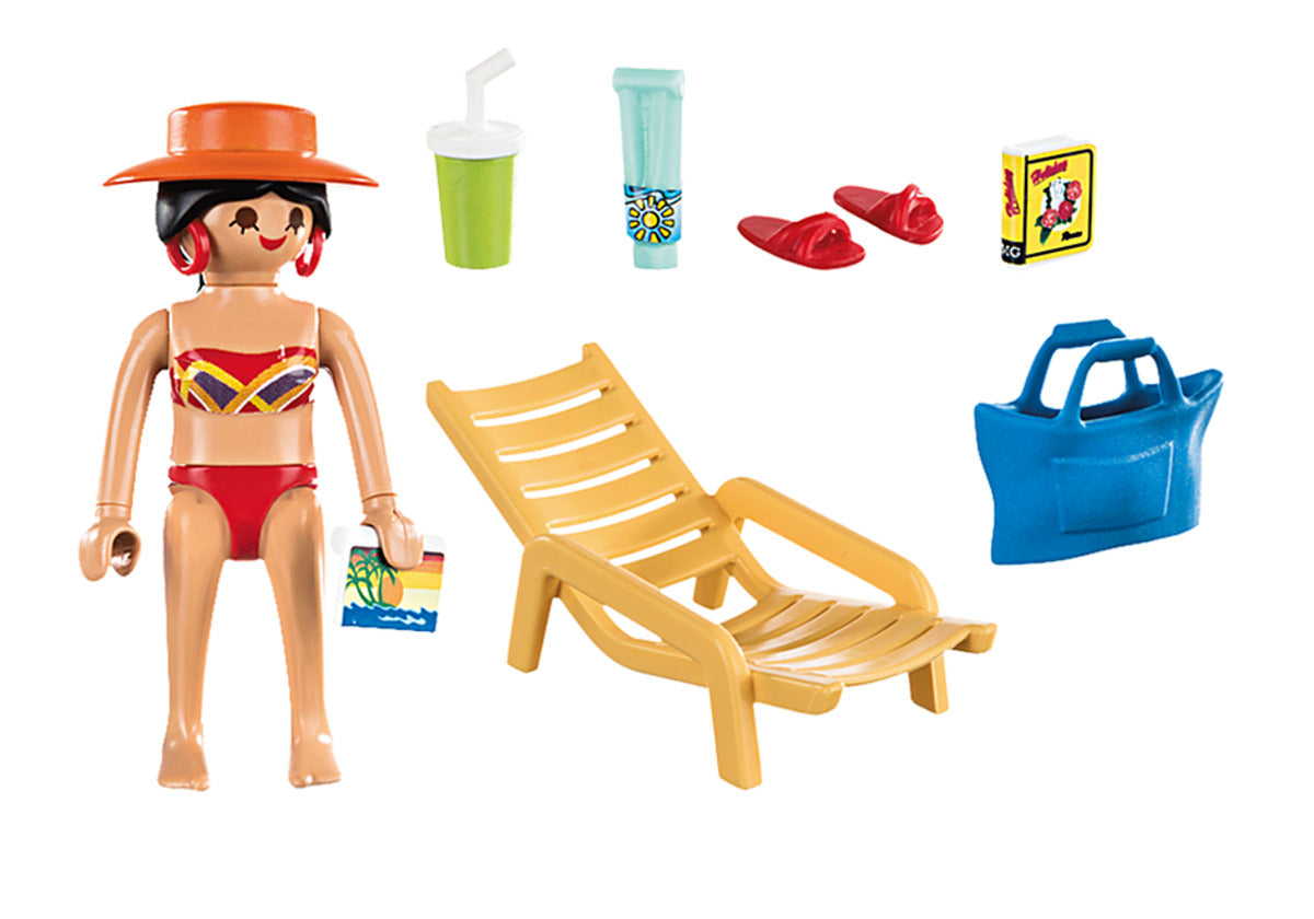 PLAYMOBIL® 70300 Special Plus Urlauberin mit Liegestuhl