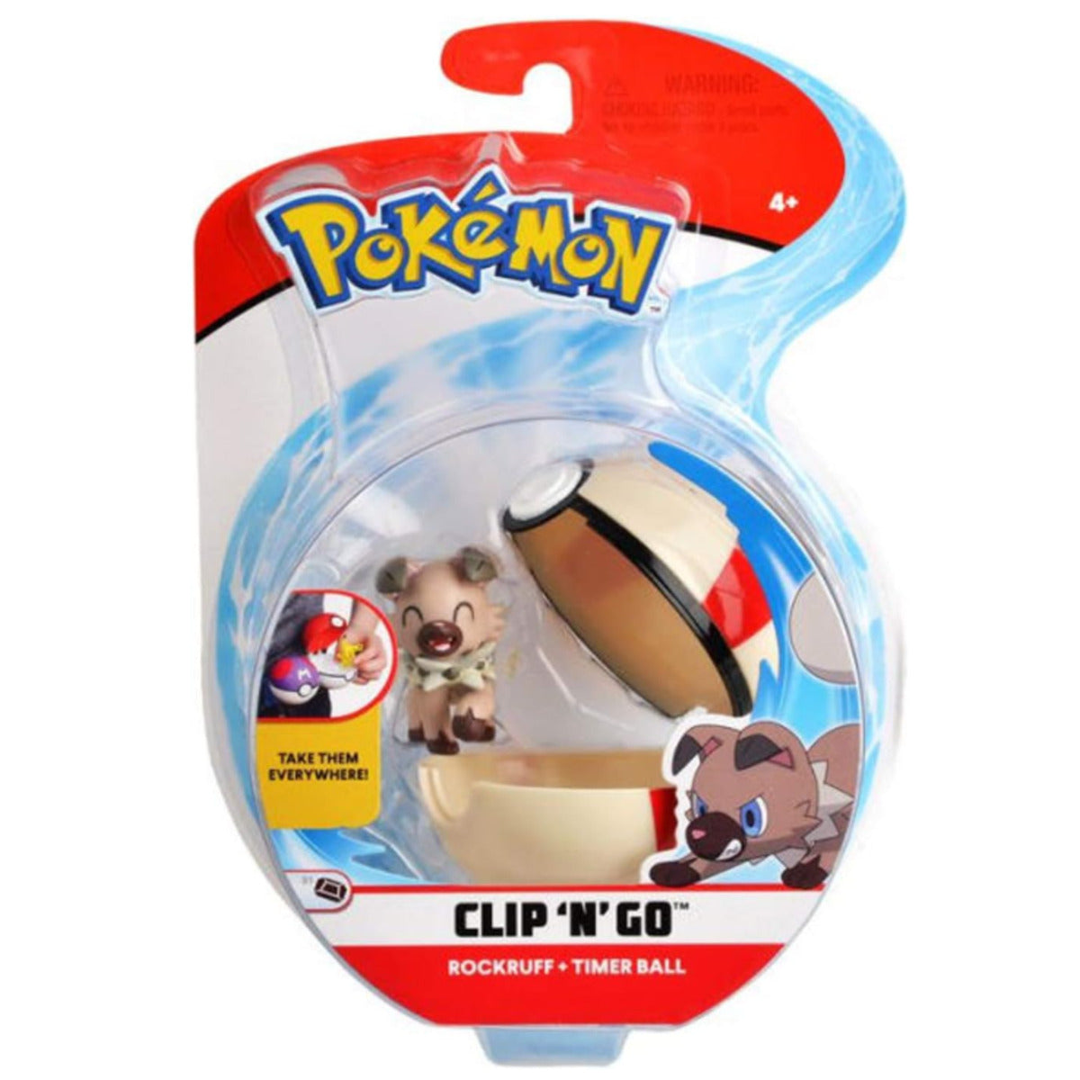 Pokemon Clip 'N' Go Poké Ball, 1 Stück, 6-fach sortiert