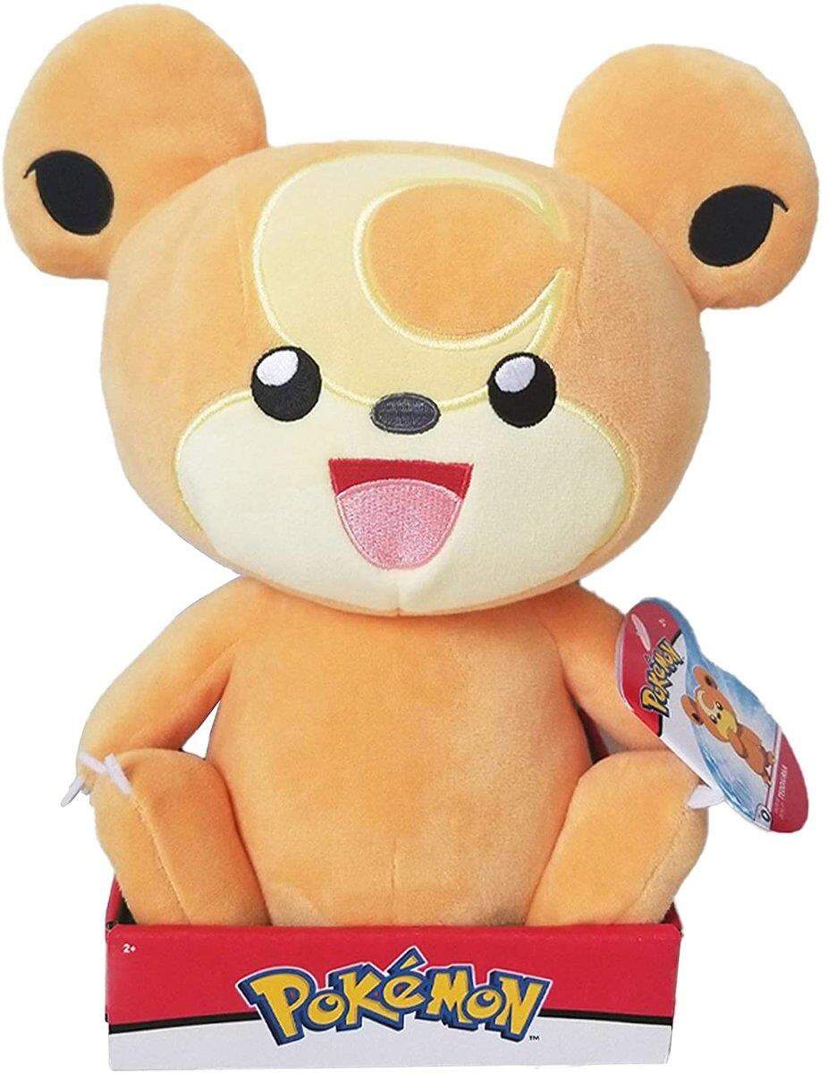 Pokemon Plüsch Teddiursa auf Sockel, 30 cm