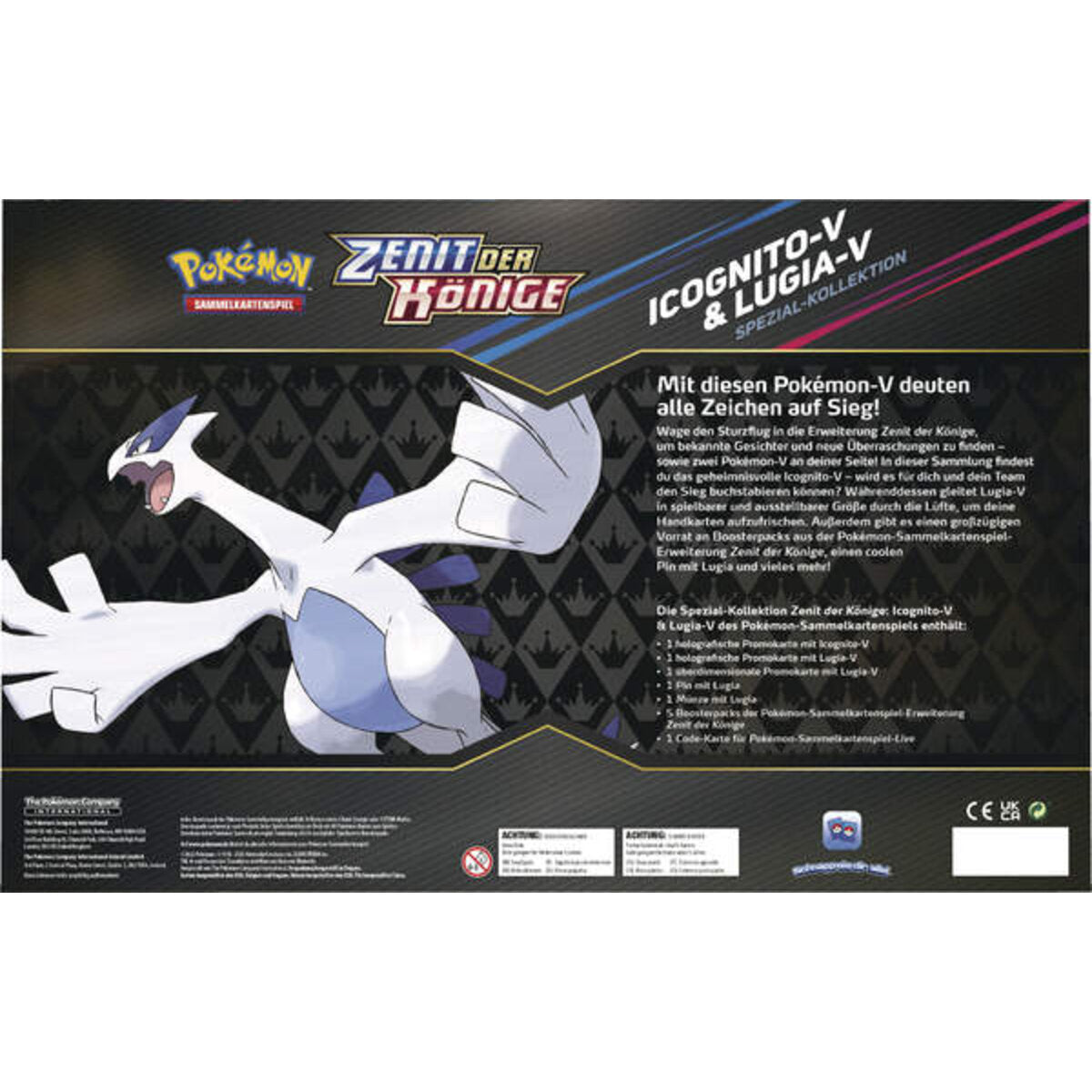 Pokemon Spezial-Kollektion Zenit der Könige: Icognito-V & Lugia-V