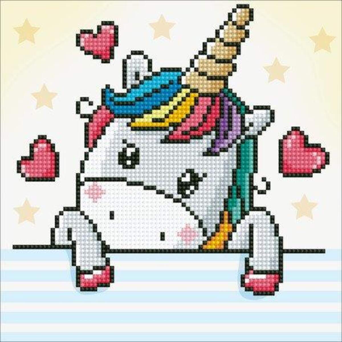 Pracht Diamond Dotz - Verliebtes Einhorn, 23 x 23 cm