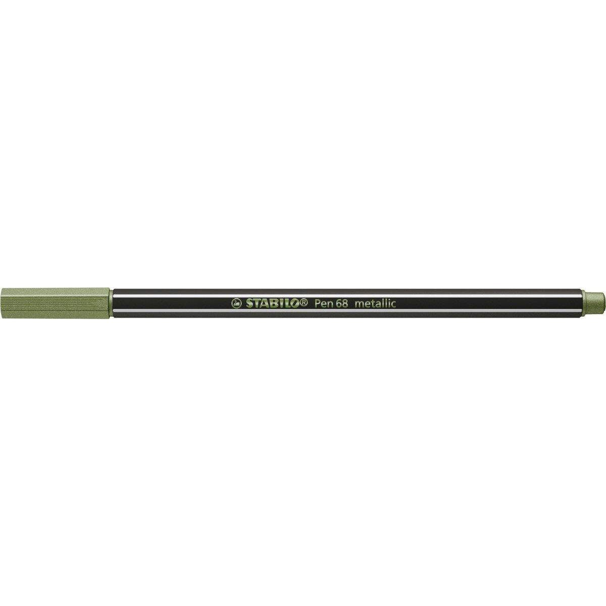 Premium Metallic-Filzstift - STABILO Pen 68 metallic - Einzelstift - metallic hellgrün