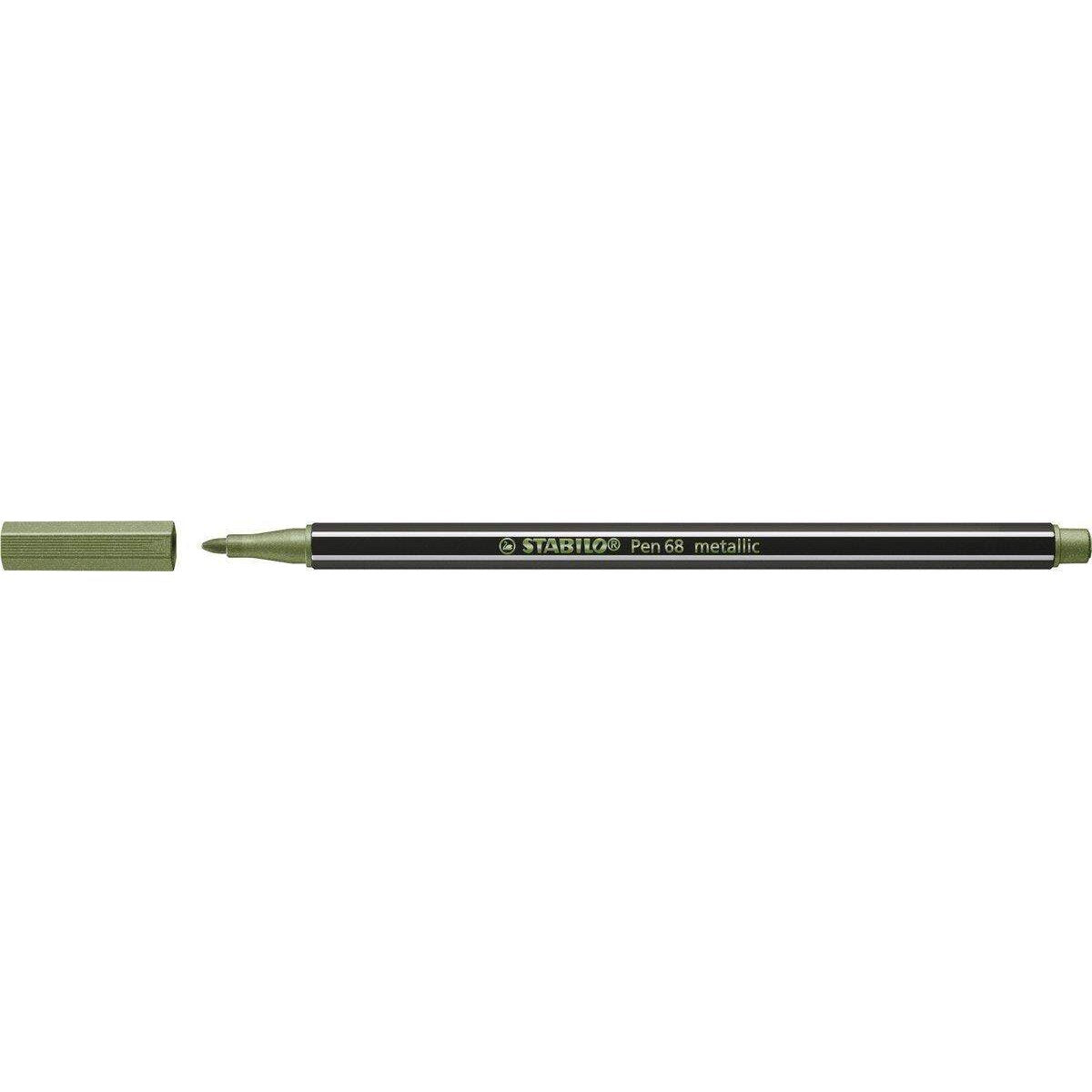 Premium Metallic-Filzstift - STABILO Pen 68 metallic - Einzelstift - metallic hellgrün
