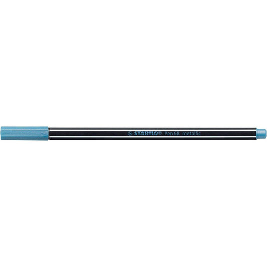 Premium Metallic-Filzstift - STABILO Pen 68 metallic - Einzelstift - metallic blau