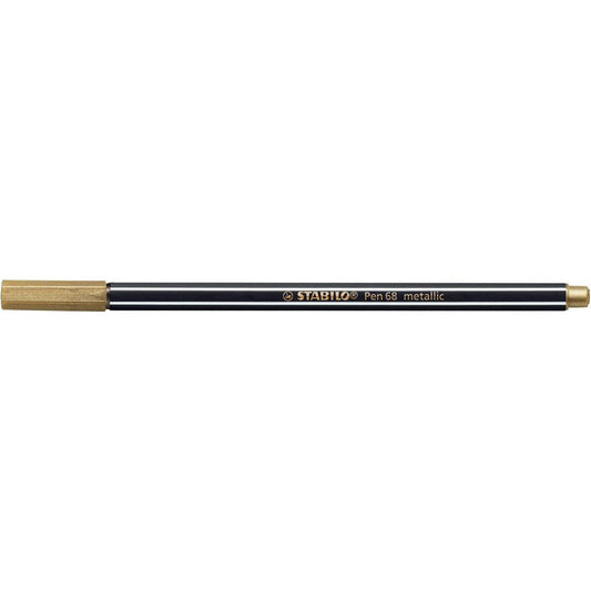 Premium Metallic-Filzstift - STABILO Pen 68 metallic - Einzelstift - gold