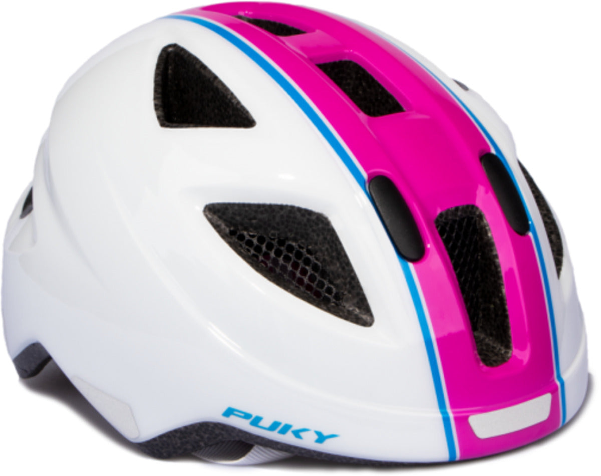 PUKY 9593 Fahrradhelm PH 8, 45 - 51 cm, weiß/pink