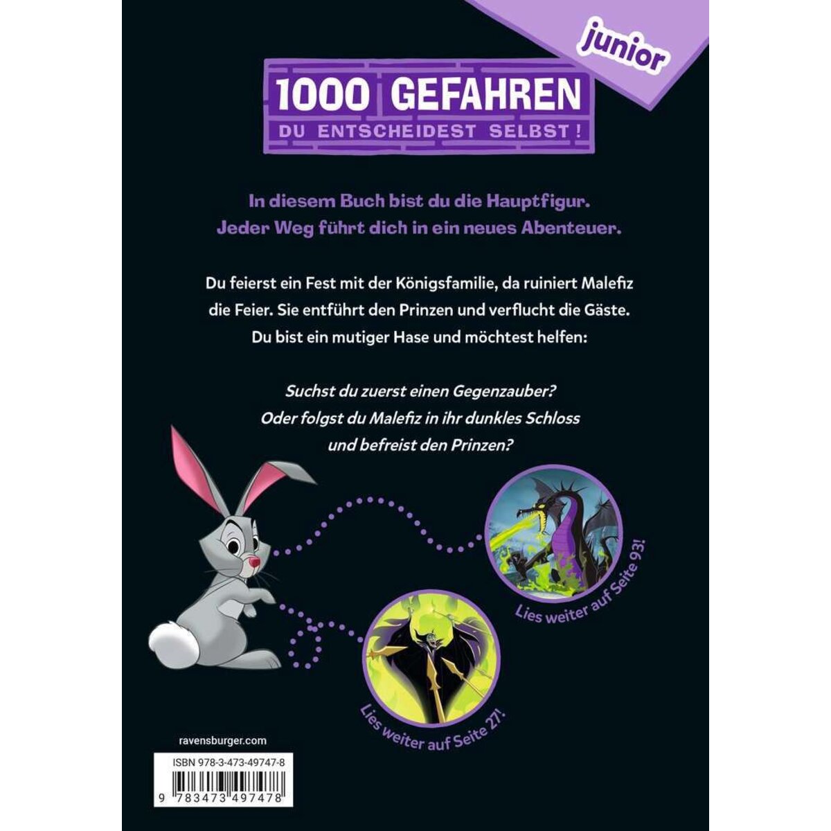 Ravensburger 1000 Gefahren junior - Disney Villains: Der Fluch der bösen Fee