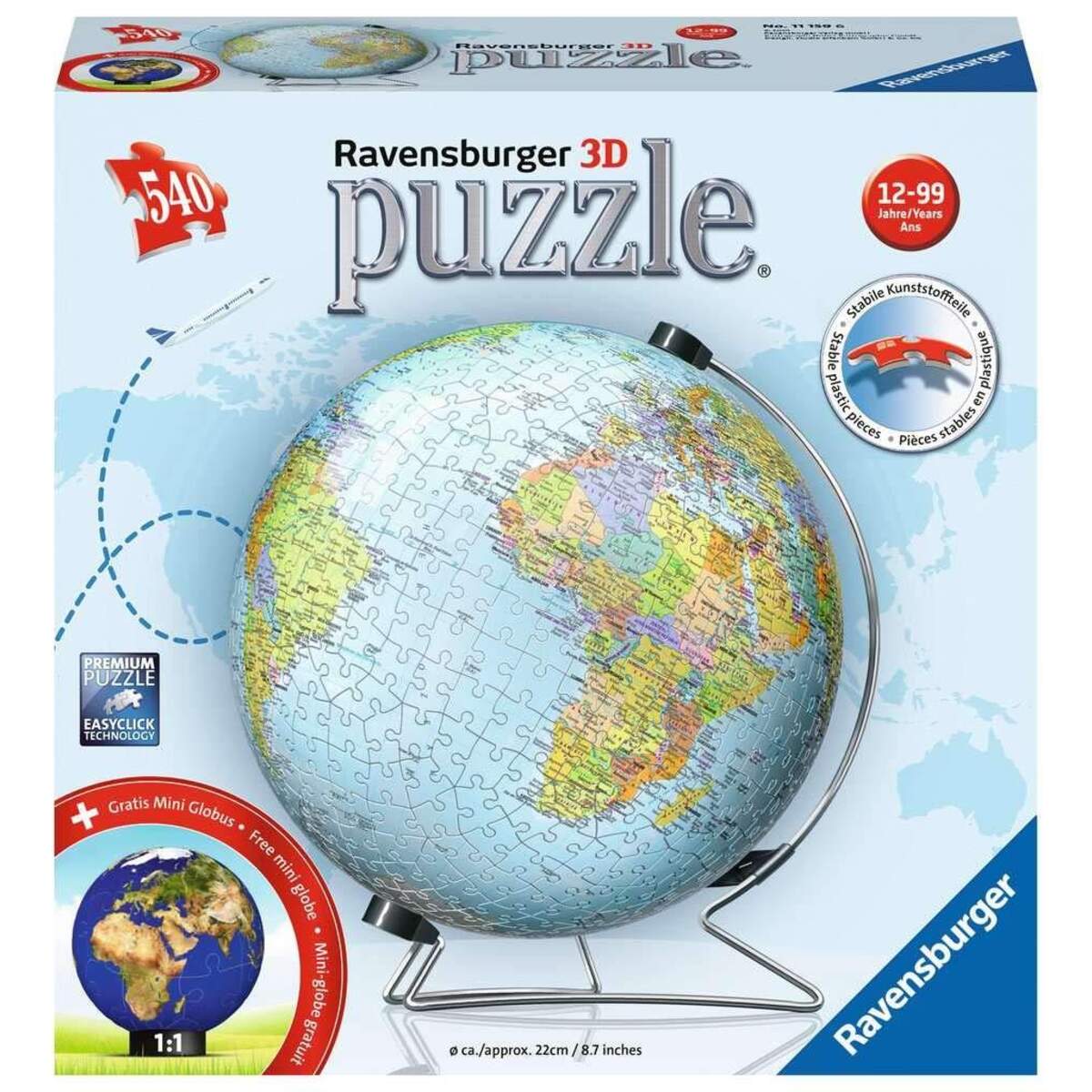 Ravensburger 3D Puzzle Globus in deutscher Sprache