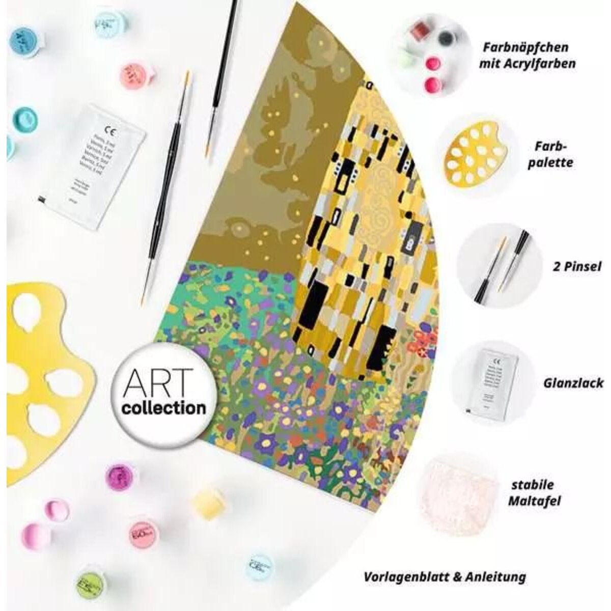 Ravensburger CreArt ART Collection: The Kiss (Klimt) - Malen nach Zahlen für Erwachsene
