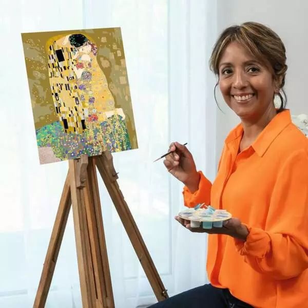 Ravensburger CreArt ART Collection: The Kiss (Klimt) - Malen nach Zahlen für Erwachsene