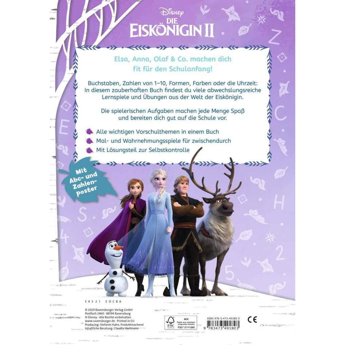 Ravensburger Disney Die Eiskönigin 2: Das große Vorschulbuch