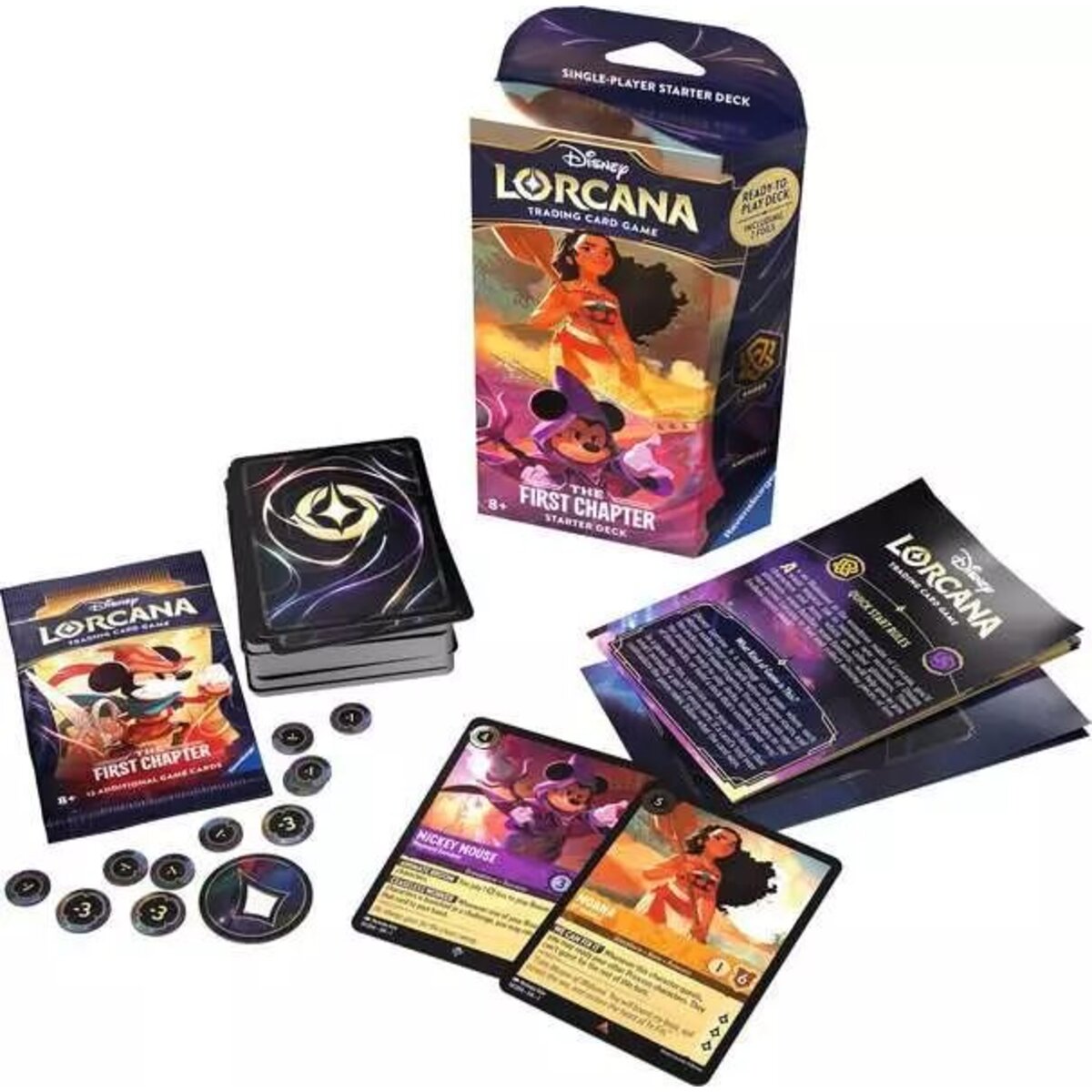 Ravensburger Disney Lorcana: Das Erste Kapitel - Starter Deck Bernstein und Amethyst (Englisch)