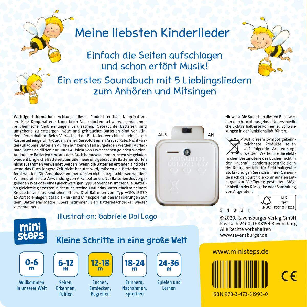 Ravensburger Hör rein, sing mit! Erste Kinderlieder zum Anhören