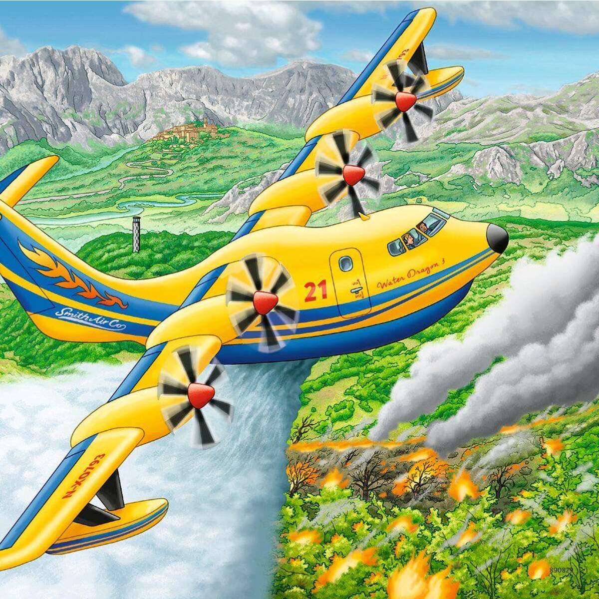 Ravensburger Kinderpuzzle Über den Wolken, 3x49 Teile