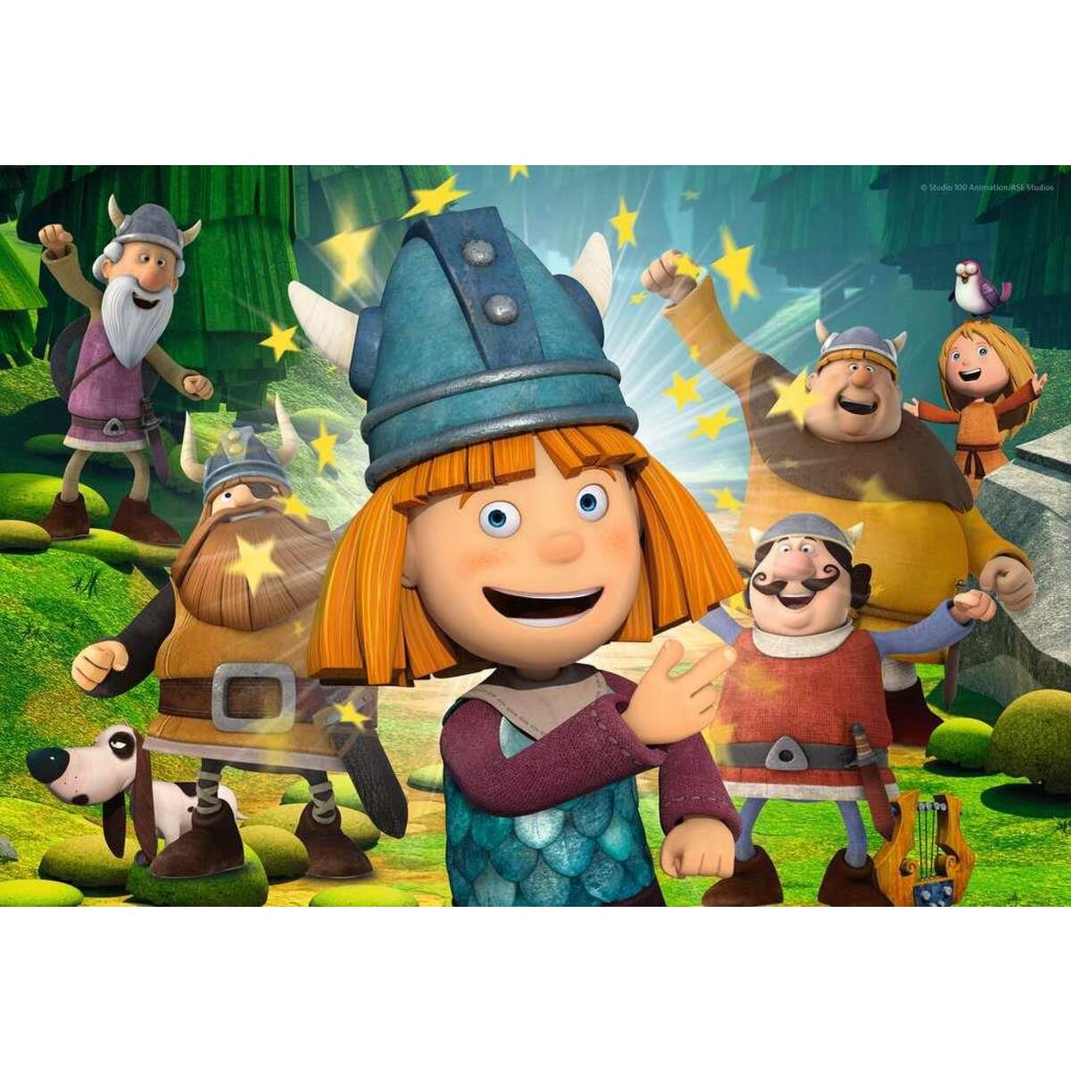 Ravensburger Kinderpuzzle Unser kluges Köpfchen Wickie, 2x24 Teile