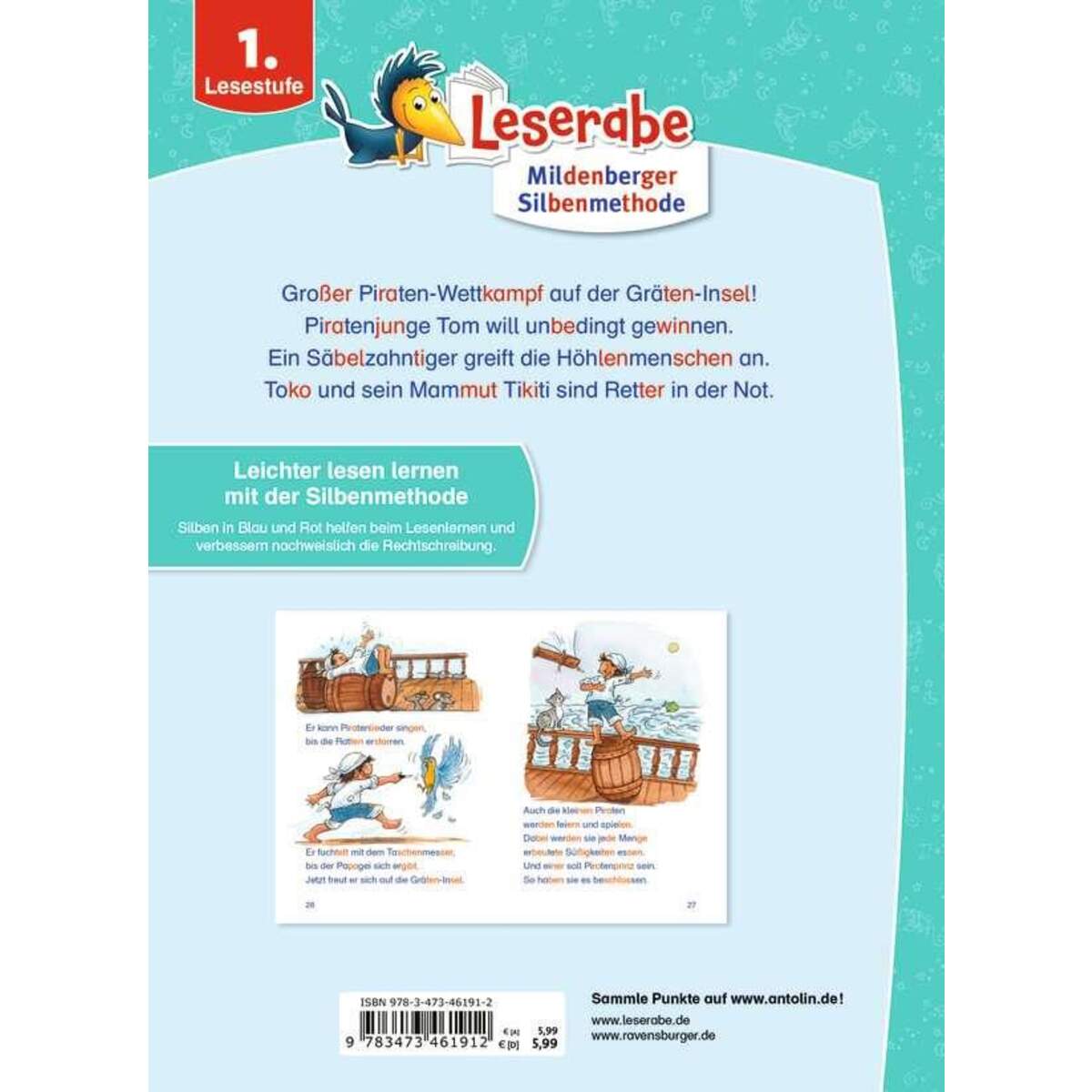 Ravensburger Leserabe - Sonderausgaben: Abenteuergeschichten - Silbe für Silbe lesen lernen