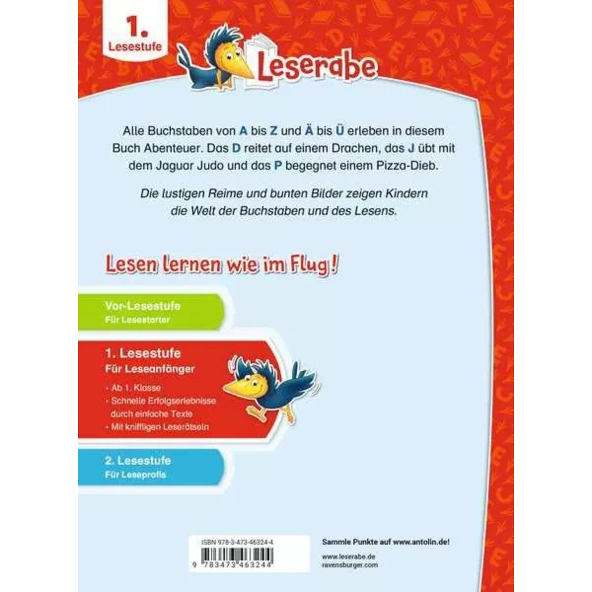 Ravensburger Leserabe - Sonderausgaben: A wie Apfel, B wie Bär, das ABC ist gar nicht schwer - Lustige Reime zum Lesenlernen