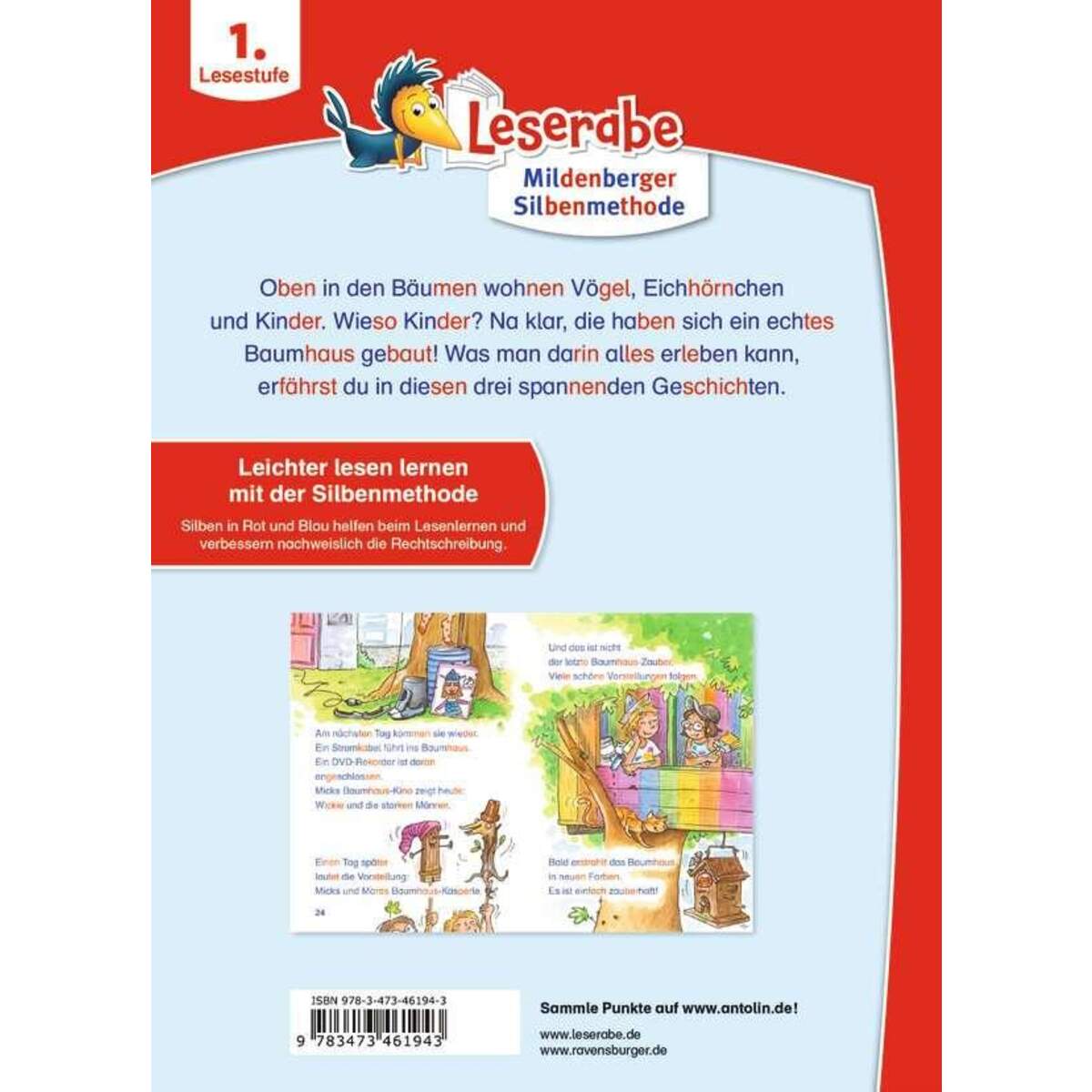 Ravensburger Leserabe mit Mildenberger Silbenmethode: Baumhausgeschichten
