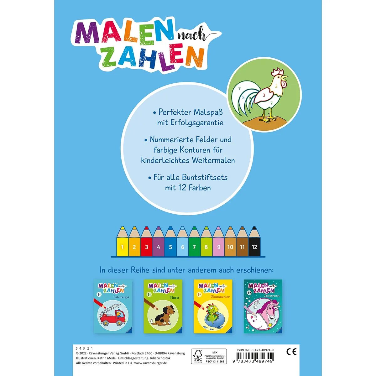 Ravensburger Malen nach Zahlen ab 3: Bauernhof