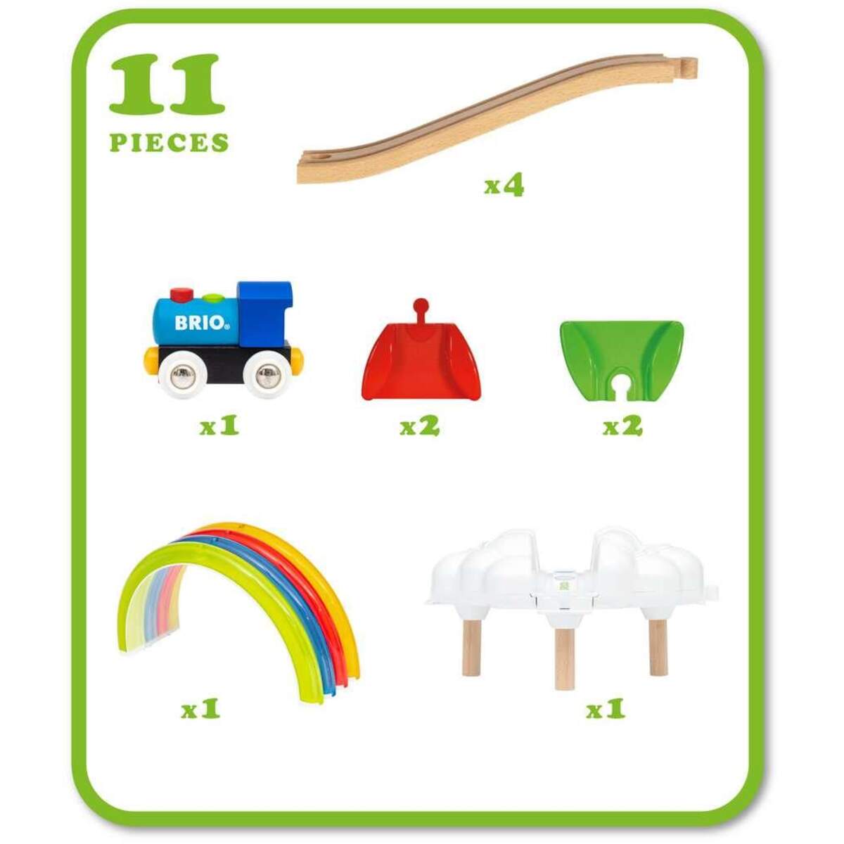 Ravensburger Mein erstes BRIO Bahn Regenbogen-Set