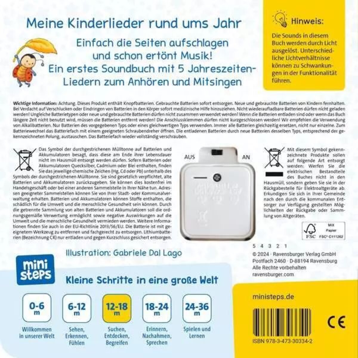 Ravensburger ministeps: Hör rein, sing mit! Meine ersten Jahreszeiten-Lieder