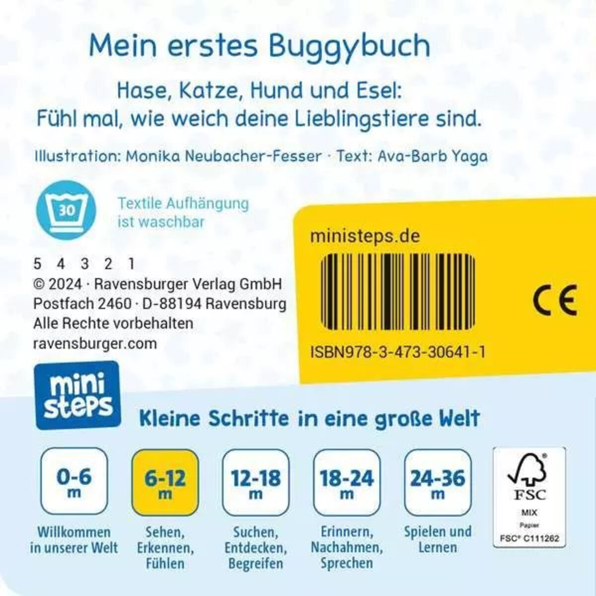 Ravensburger ministeps: Mein erstes Buggybuch: Fühl mal! Lieblingstiere