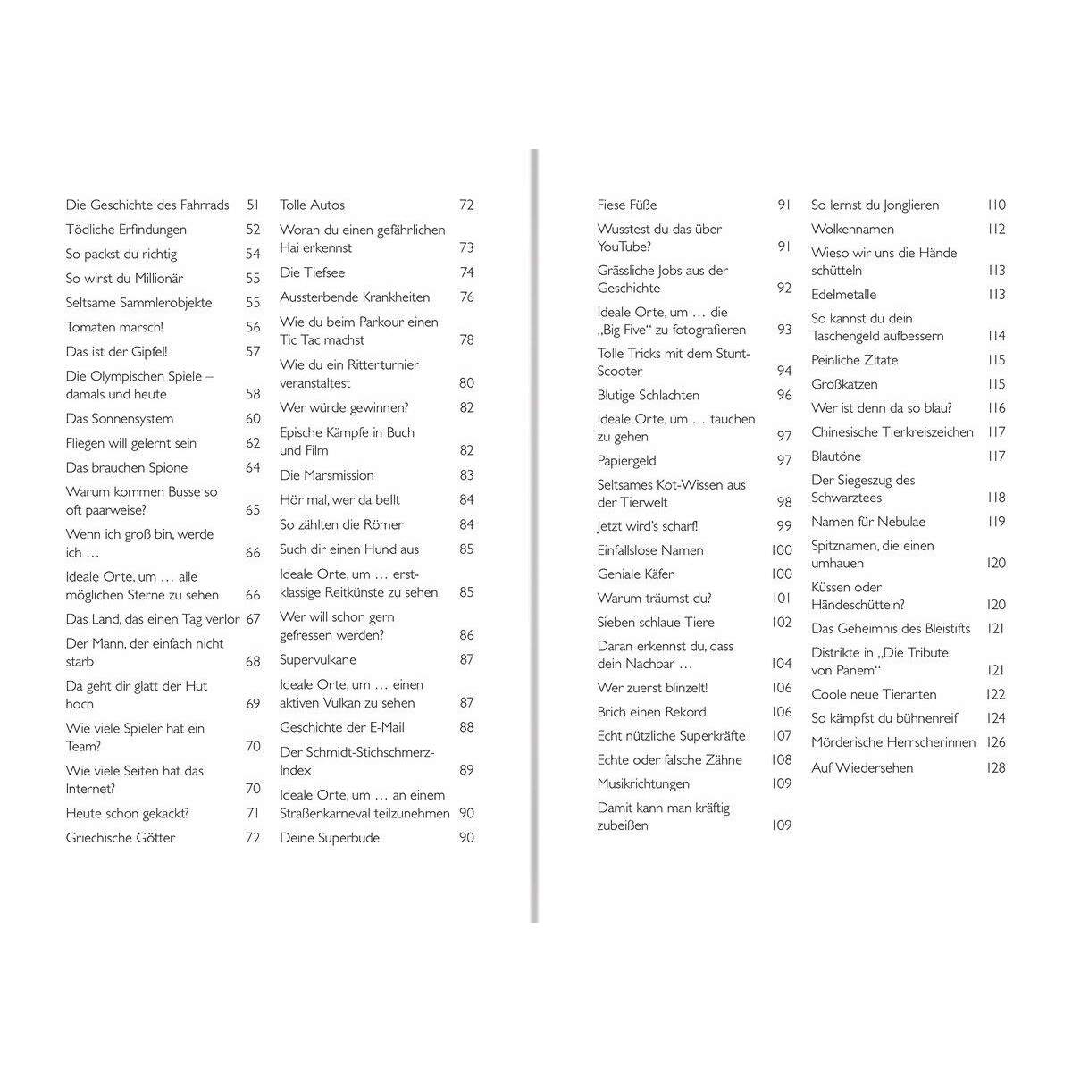 Ravensburger Oliver, Verrückte Fakten für coole Jungs