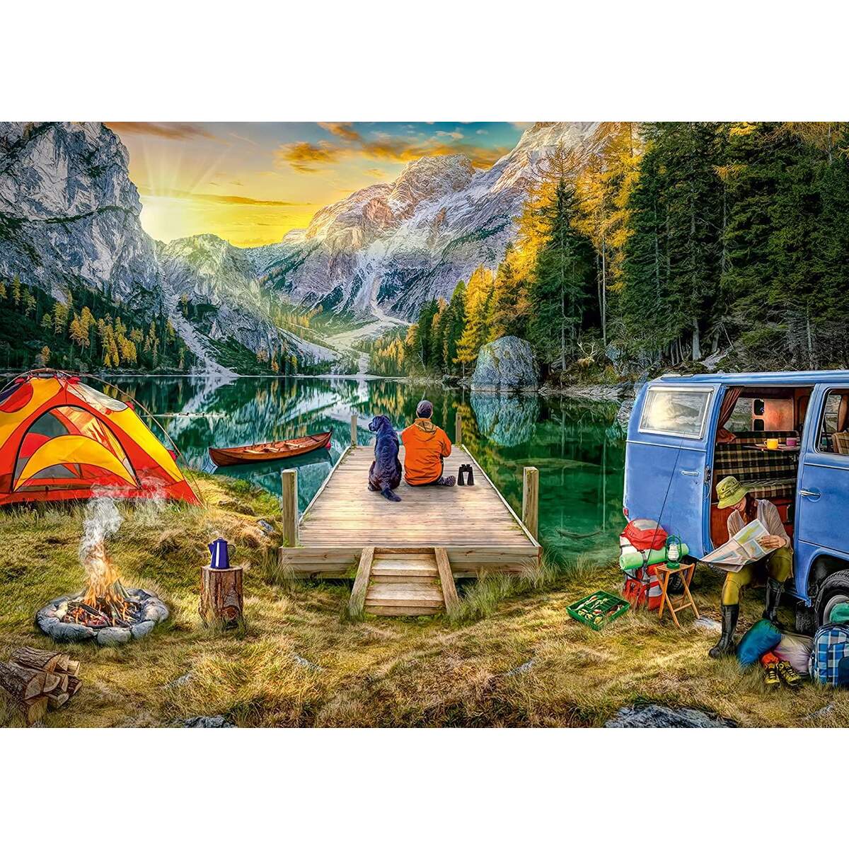 Ravensburger Puzzle - Campingurlaub, 1000 Teile