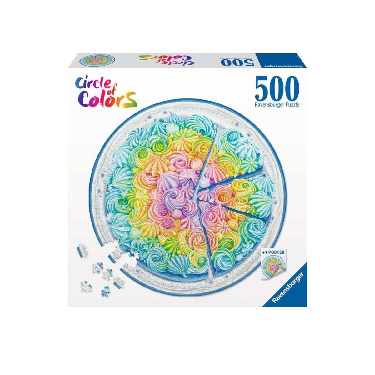 Ravensburger Puzzle - Circle of Colors Rainbow Cake, 500 Teile
