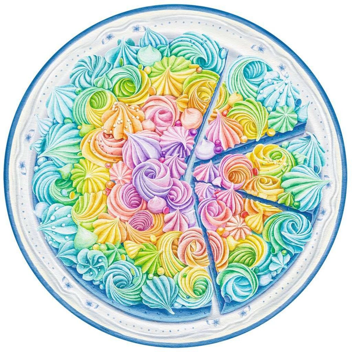 Ravensburger Puzzle - Circle of Colors Rainbow Cake, 500 Teile