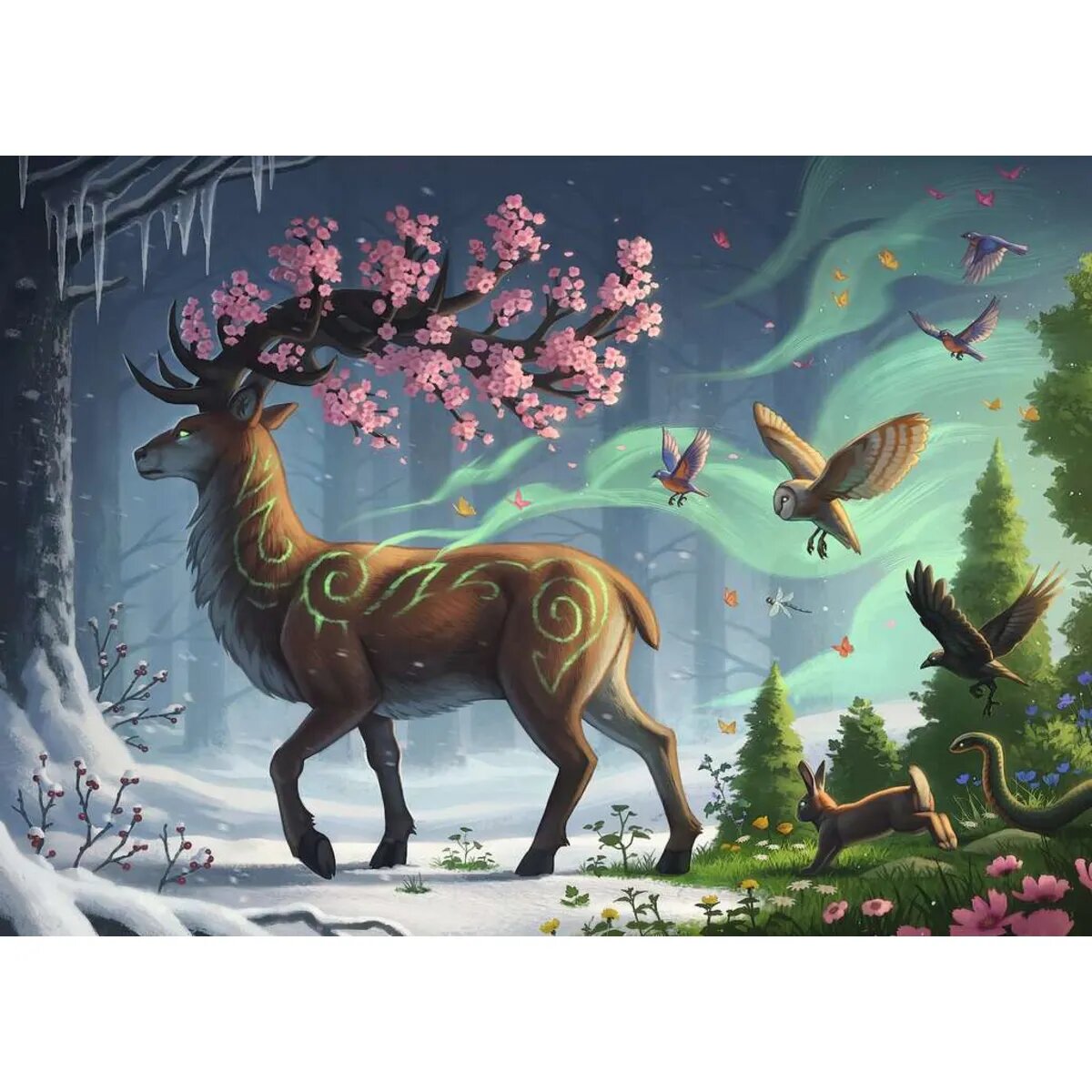 Ravensburger Puzzle - Der Hirsch als Frühlingsbote, 1000 Teile