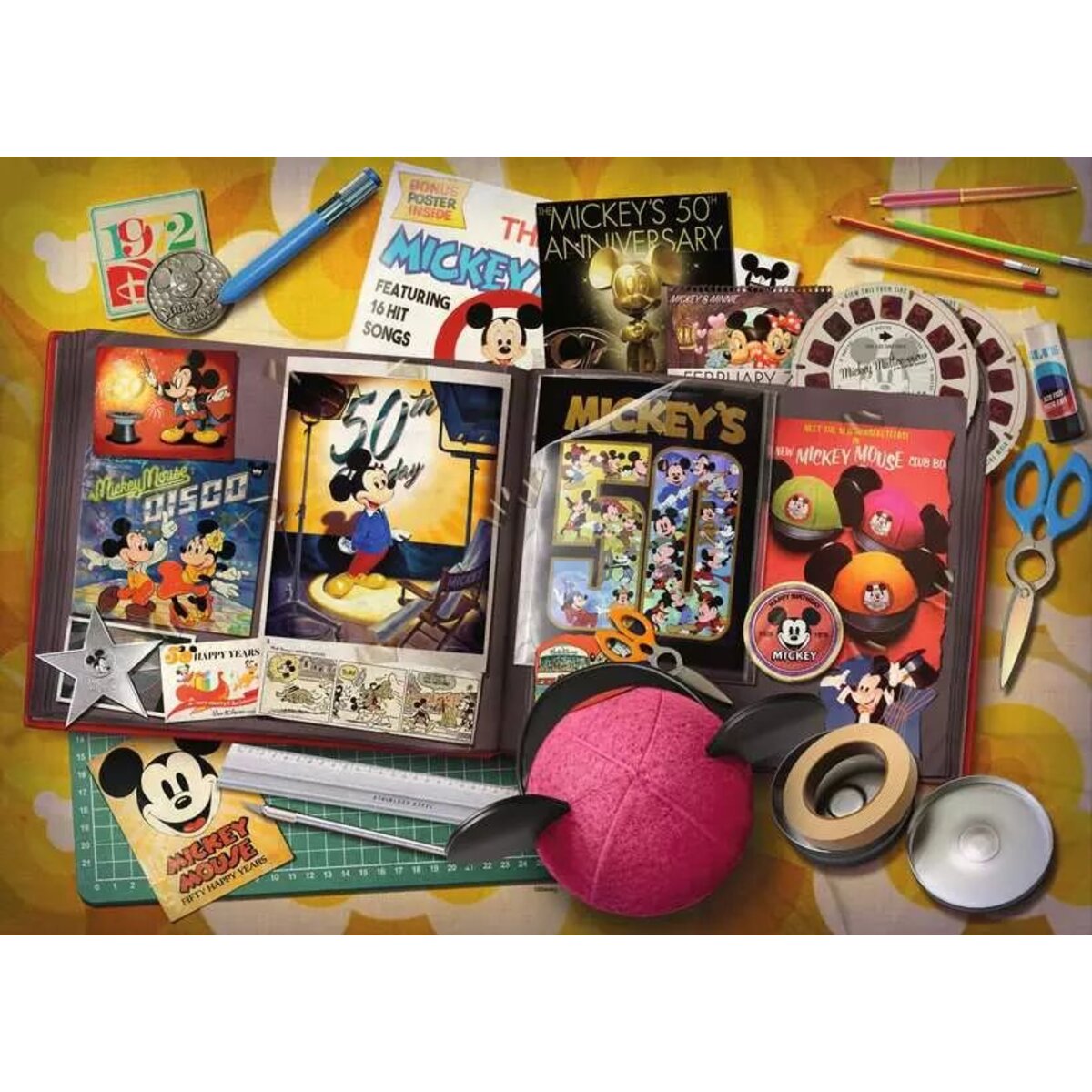 Ravensburger Puzzle - Disney 1970 Mickey Anniversary, 1000 Teile