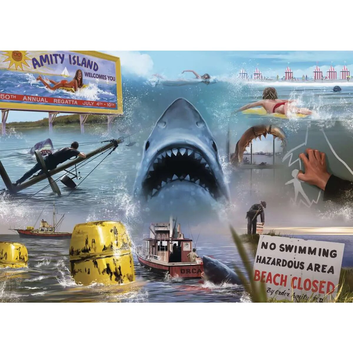 Ravensburger Puzzle - Jaws, 1000 Teile