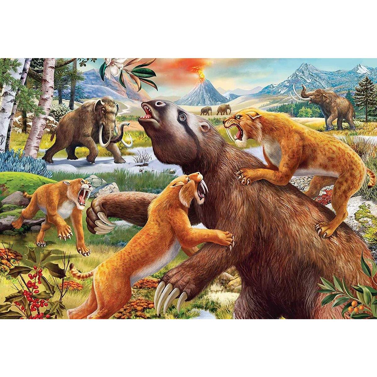 Ravensburger Puzzle - Wilde Urzeittiere, 2 x 24 Teile