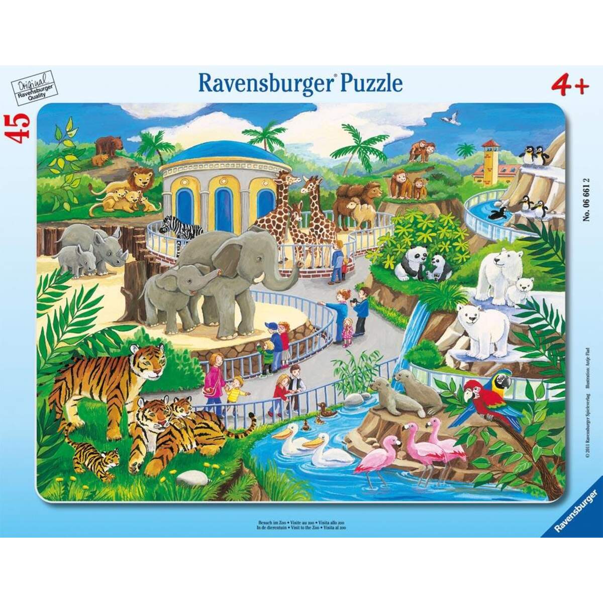 Ravensburger Puzzle Besuch im Zoo, 45 Teile