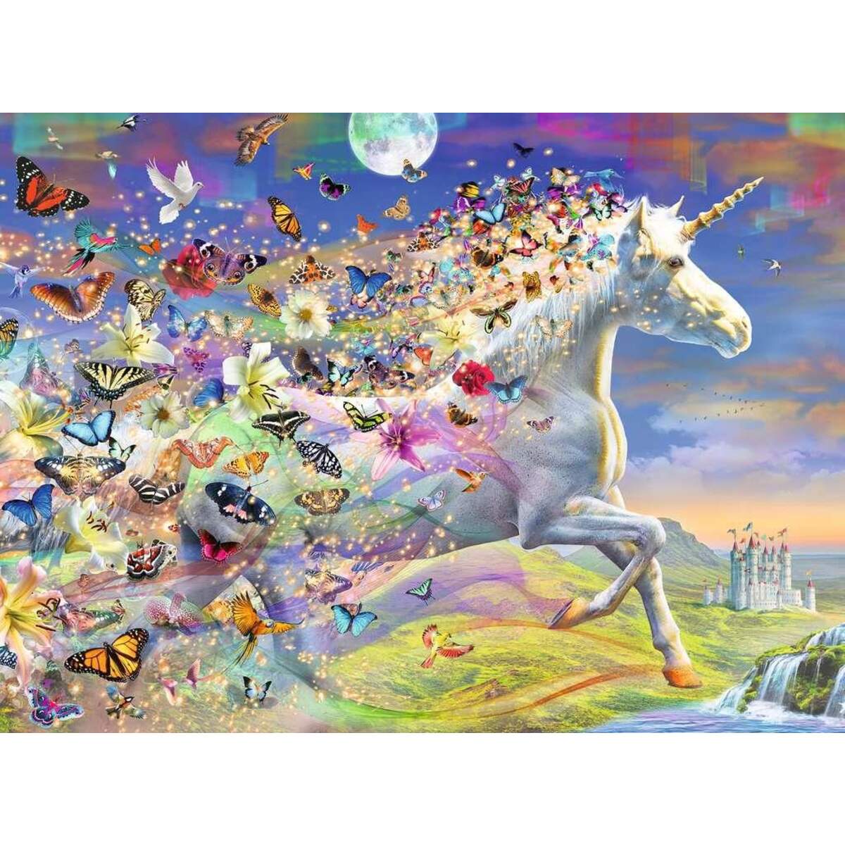 Ravensburger Puzzle Brilliant Schmetterlingseinhorn, 500 Teile