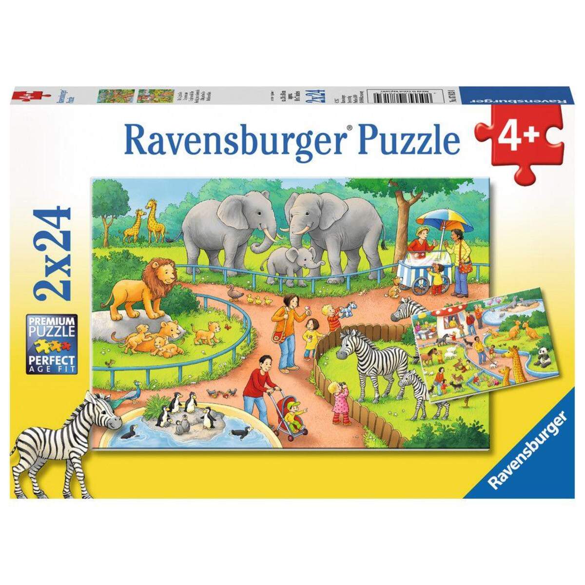 Ravensburger Puzzle Ein Tag im Zoo, 2x24 Teile