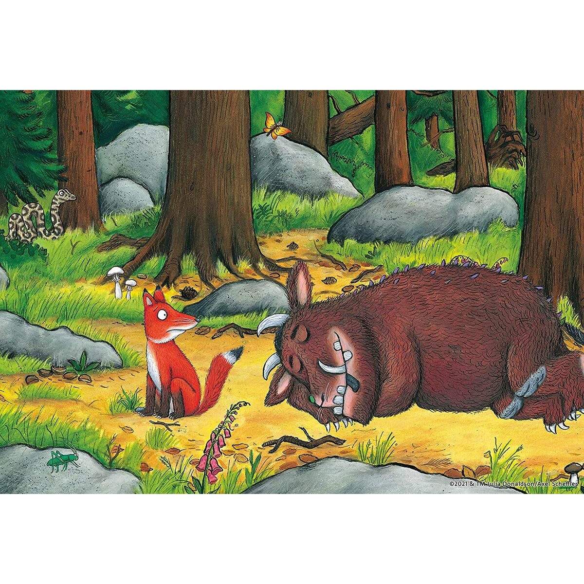 Ravensburger Puzzle Grüffelo und die Tiere des Waldes, 2 x 12 Teile