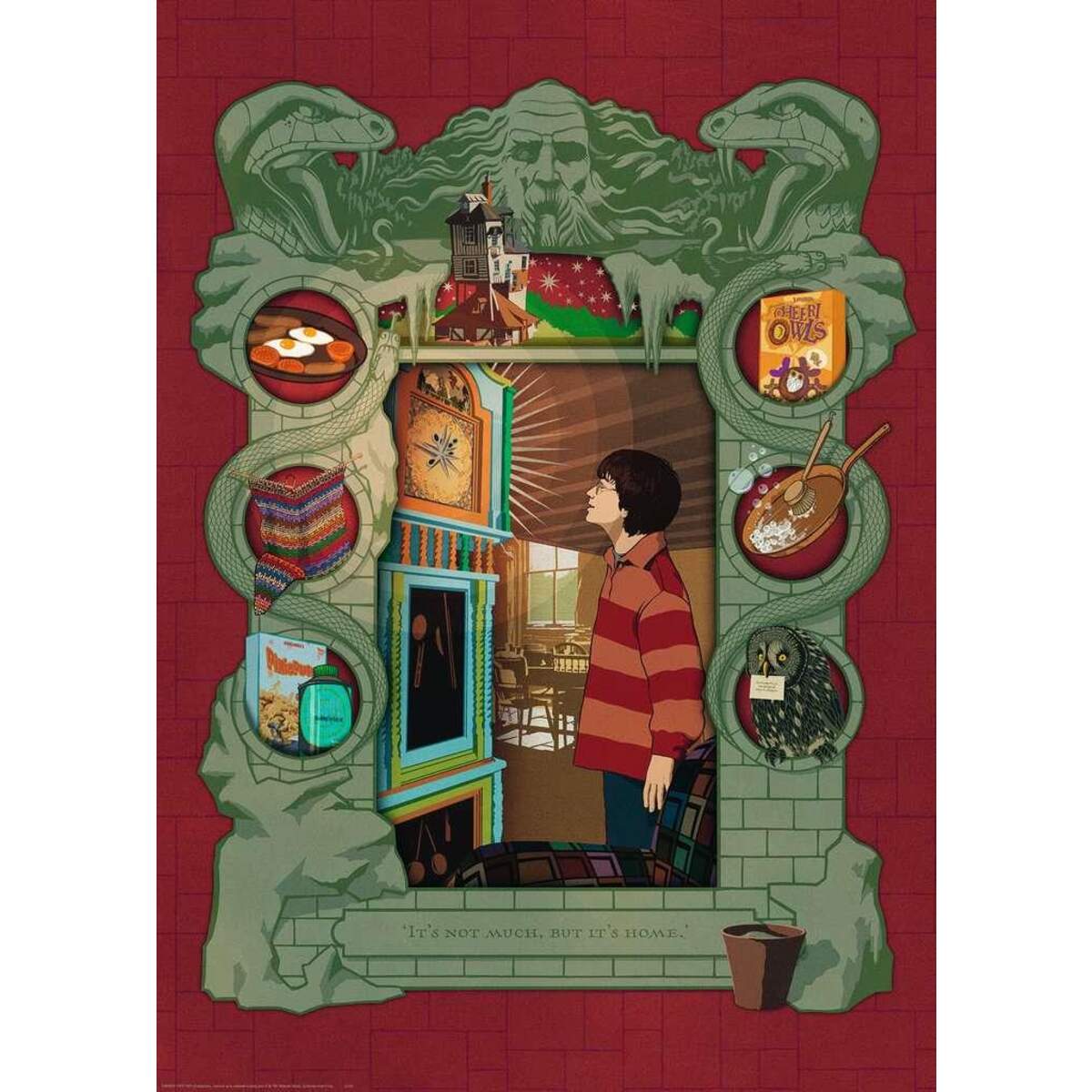Ravensburger Puzzle Harry Potter bei der Weasley Familie, 1000 Teile