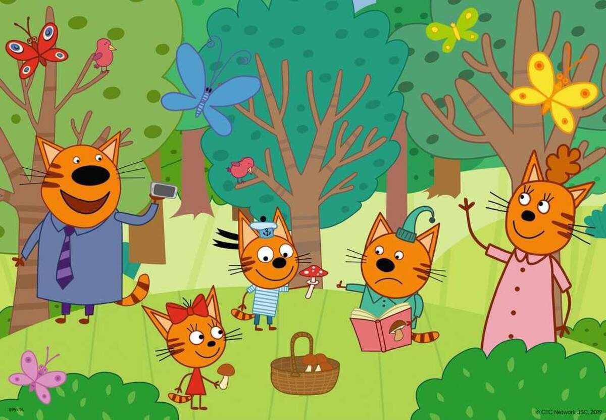 Ravensburger Puzzle Kid-E-Cats Familientag in der Natur 2x12 Teile