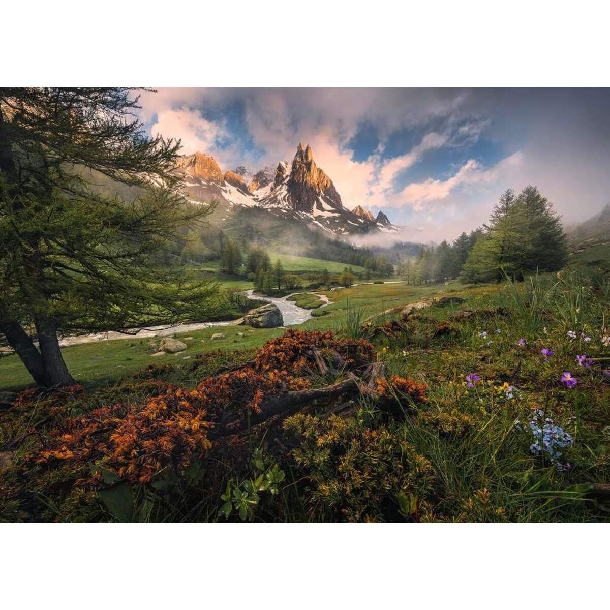 Ravensburger Puzzle Malerische Stimmung im Vallée de la Clarée, Französischen Alpen, 1000 Teile