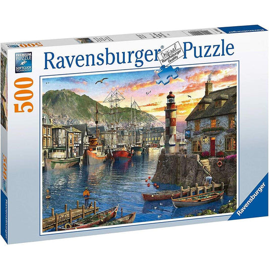 Ravensburger Puzzle Morgens am Hafen, 500 Teile